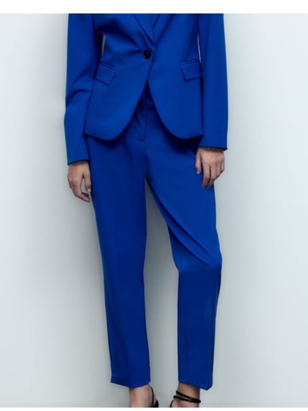Zara Royal Blue Ankle Trouser Pants